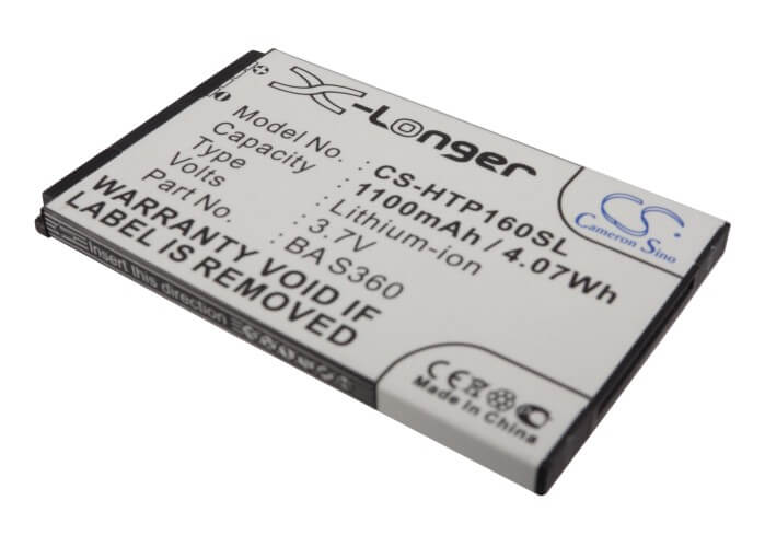 3.7V, 1100mAh, Li-ion Battery fits T-mobile, Mda Compact V, 4.07Wh