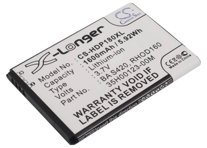 3.7V, 1600mAh, Li-ion Battery fits At&t, T7377, Tilt 2, 5.92Wh