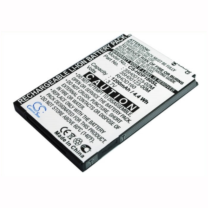 3.7V, 1200mAh, Li-Polymer Battery fits T-mobile, Captain, G2 Touch, 4.44Wh