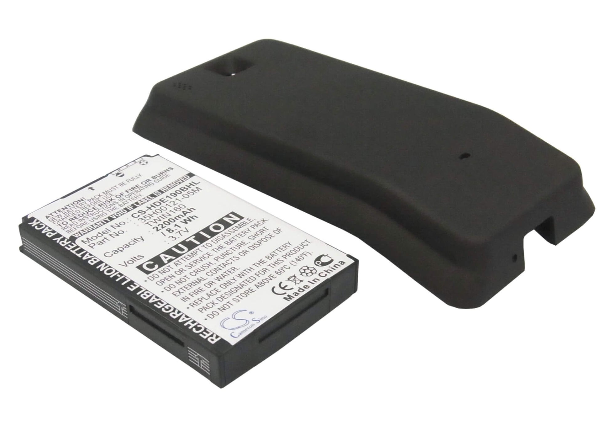 Black, 3.7V, 2200mAh, Li-ion Battery fits Dopod, A6288, 8.14Wh