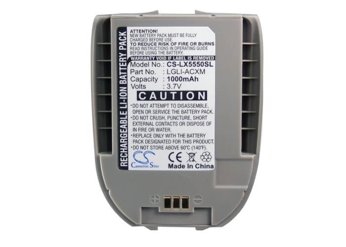 3.7V, 1000mAh, Li-ion Battery fits Lg, 5550, G5550, 3.7Wh