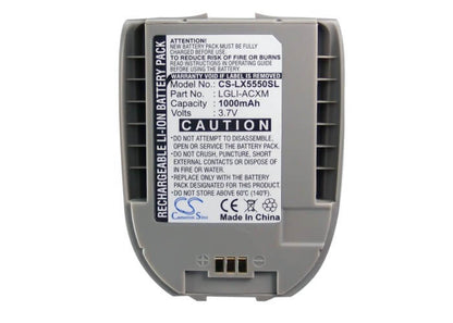 3.7V, 1000mAh, Li-ion Battery fits Lg, 5550, G5550, 3.7Wh