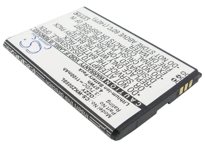 3.7V, 1100mAh, Li-ion Battery fits Wiko, Ozzy, Ozzy Double Sim, 4.07Wh