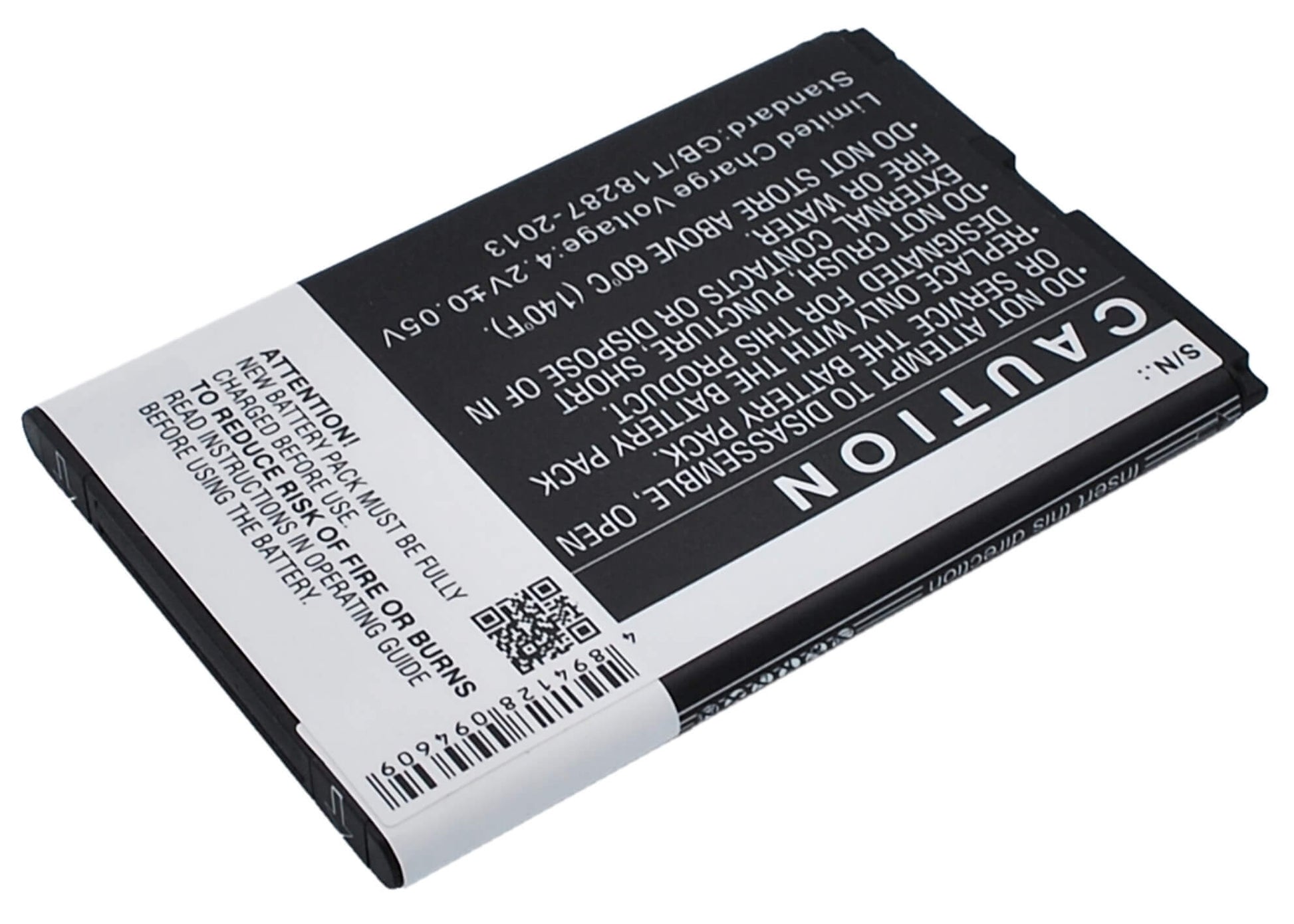 3.7V, 1400mAh, Li-ion Battery fits Wiko, Ozzy, Ozzy Double Sim, 5.18Wh