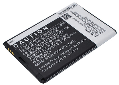 3.7V, 1400mAh, Li-ion Battery fits Wiko, Ozzy, Ozzy Double Sim, 5.18Wh
