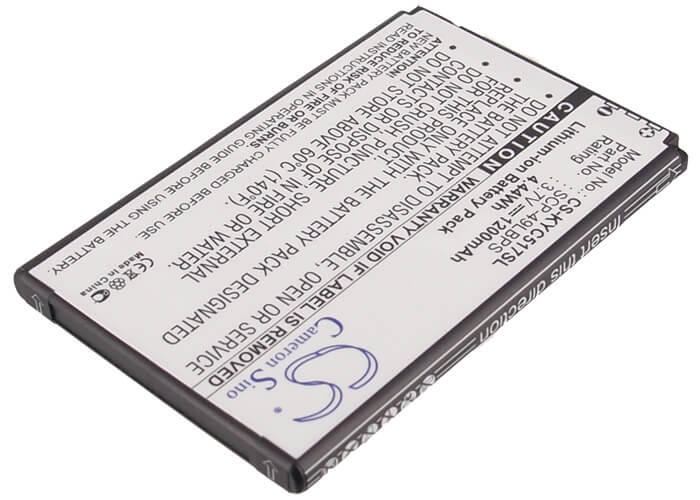 3.7V, 1200mAh, Li-ion Battery fits Sprint, C5155, Kyc5155kit, 4.44Wh