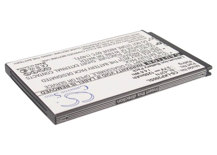 3.7V, 1250mAh, Li-ion Battery fits Lg, C550, Optimus Me, 4.625Wh