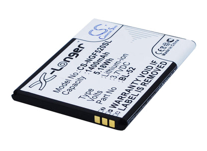 3.7V, 1400mAh, Li-ion Battery fits Ngm, Forward Young, 5.18Wh