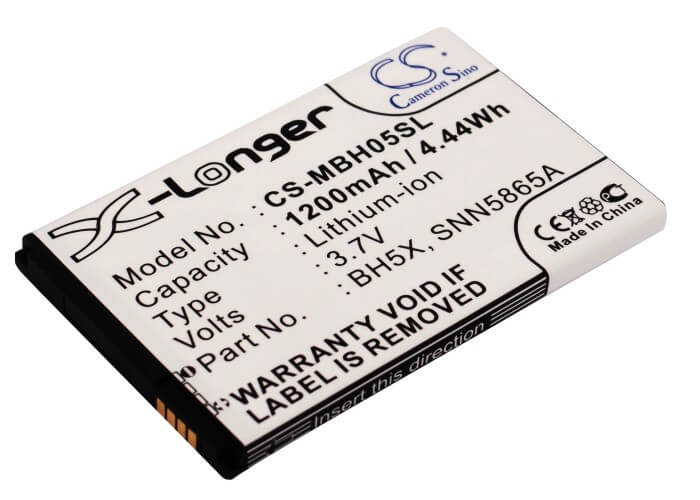 3.7V, 1200mAh, Li-ion Battery fits Motorola, Daytona, Droid X, 4.44Wh