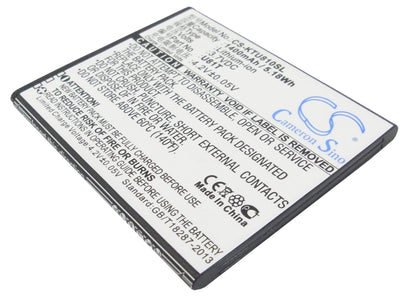 3.7V, 1400mAh, Li-ion Battery fits K-touch, U81t, 5.18Wh
