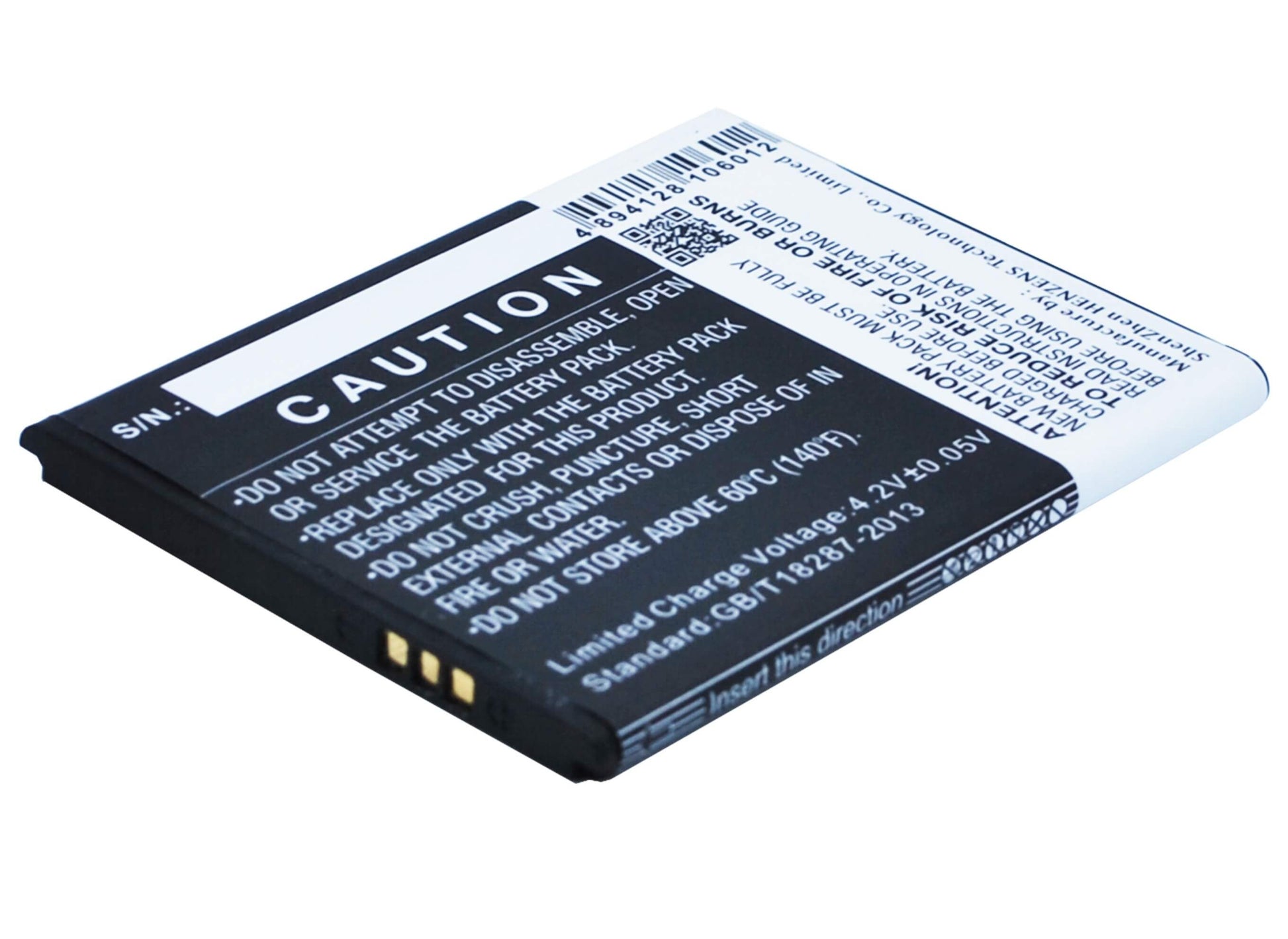 3.7V, 1450mAh, Li-ion Battery fits Blu, S350, Star Jr, 5.365Wh