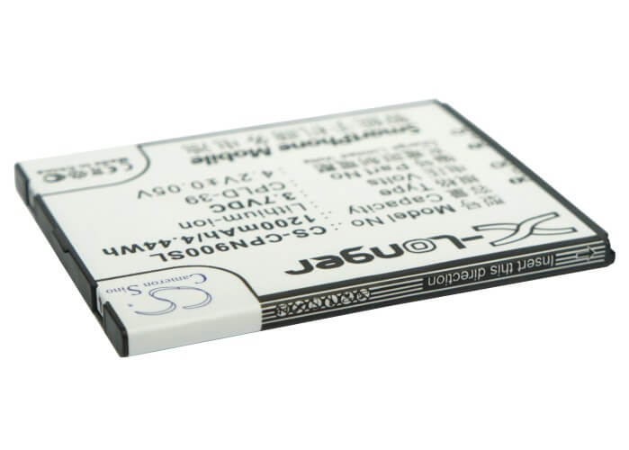 3.7V, 1200mAh, Li-ion Battery fits Coolpad, 8900, 8910, 4.44Wh
