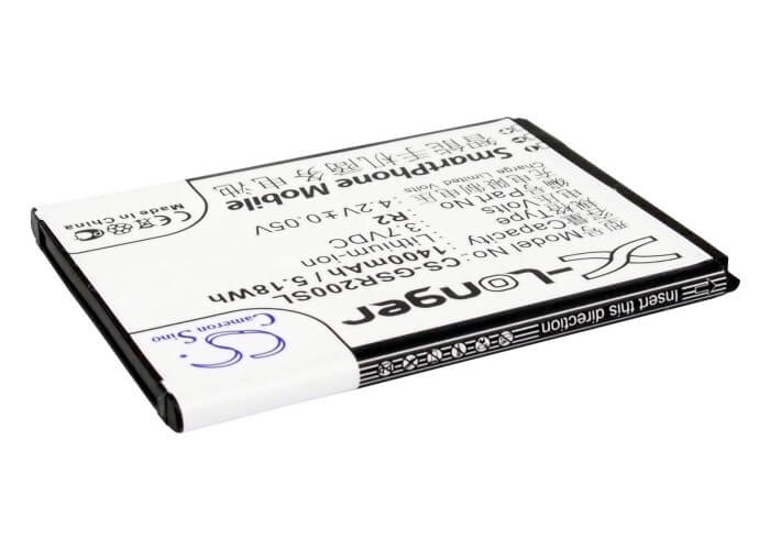 3.7V, 1400mAh, Li-ion Battery fits Gigabyte, Gsmart Roma R2, 5.18Wh