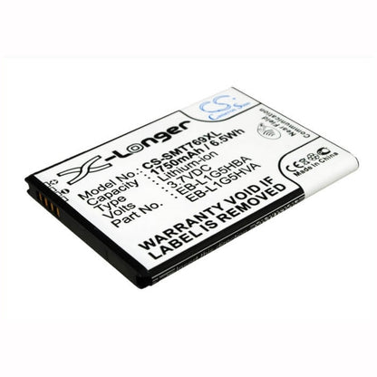 3.7V, 1750mAh, Li-ion Battery fits At&t, Galaxy Exhilarate, Galaxy Exhilarate 4g, 6.475Wh