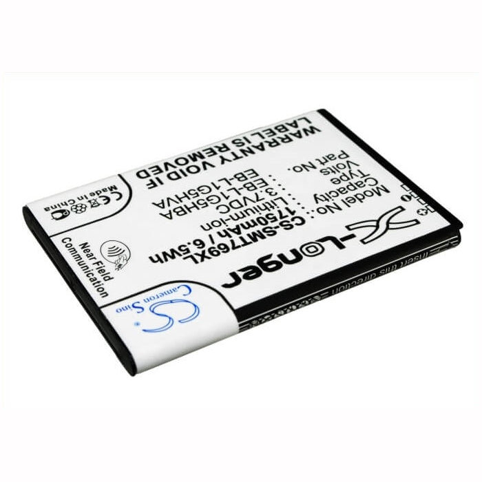 3.7V, 1750mAh, Li-ion Battery fits T-mobile, Galaxy S Blaze 4g, Sgh-t769, 6.475Wh
