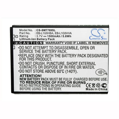 3.7V, 1500mAh, Li-ion Battery fits At&t, Galaxy Exhilarate, Galaxy Exhilarate 4g, 5.55Wh