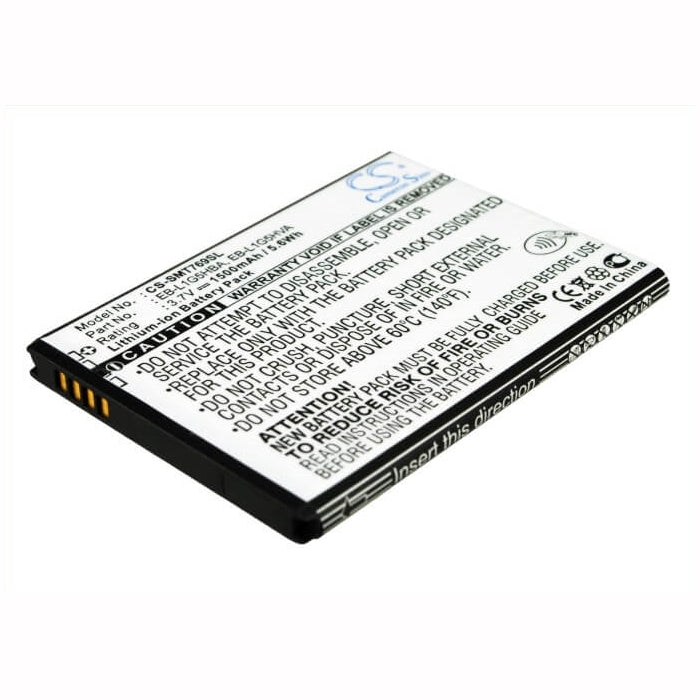 3.7V, 1500mAh, Li-ion Battery fits T-mobile, Galaxy S Blaze 4g, Sgh-t769, 5.55Wh