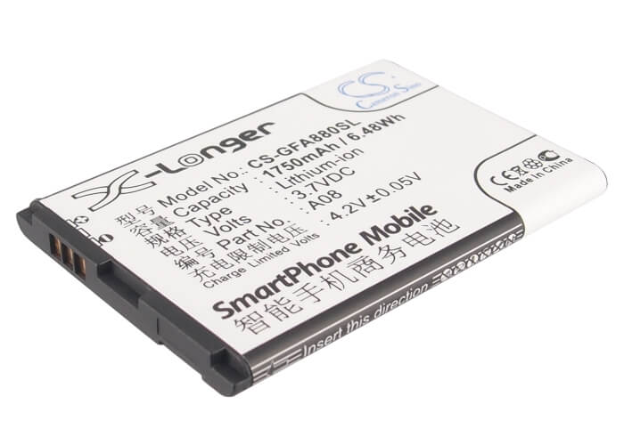 3.7V, 1750mAh, Li-ion Battery fits Gfive, A78, A79, 6.475Wh