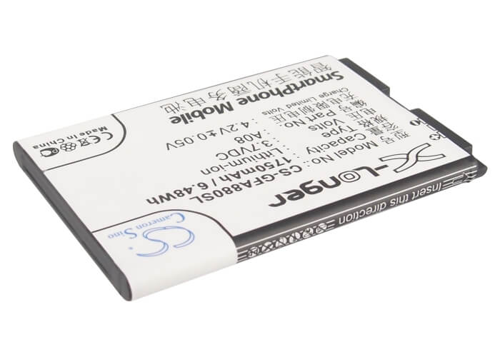 3.7V, 1750mAh, Li-ion Battery fits Gfive, A78, A79, 6.475Wh