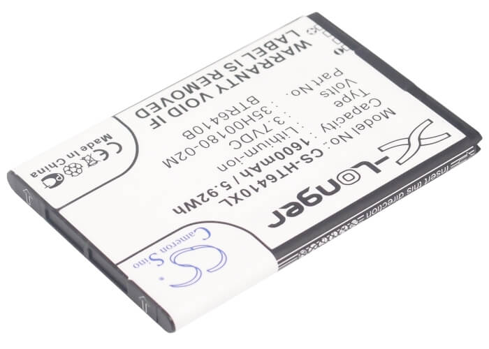 3.7V, 1600mAh, Li-ion Battery fits Htc, Adr6410, Adr6410l, 5.92Wh