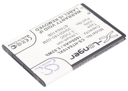 3.7V, 1600mAh, Li-ion Battery fits Verizon, Adr6410, Adr6410l, 5.92Wh