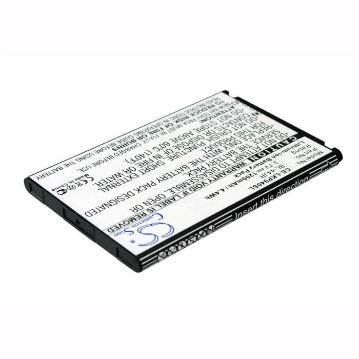 3.7V, 1200mAh, Li-ion Battery fits Lg, K2, Ku5400, 4.44Wh