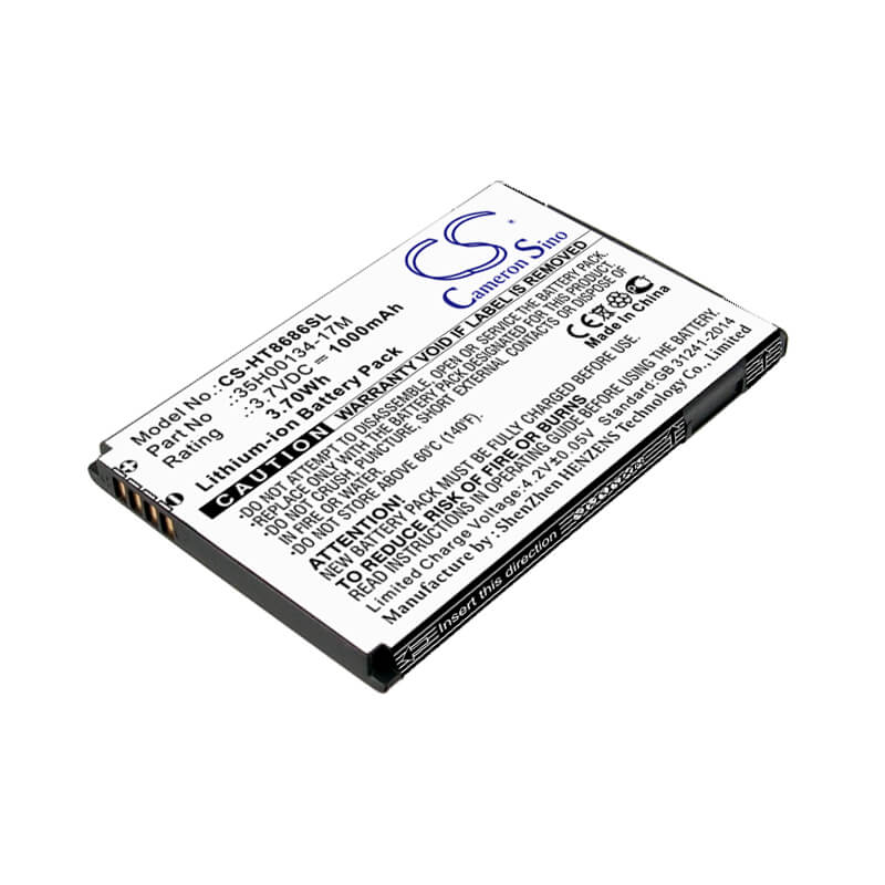 3.7V, 1000mAh, Li-ion Battery fits Verizon, Mwp6985, Mwp6985vw, 3.7Wh