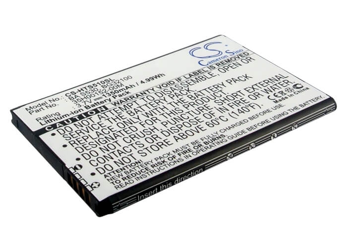 3.7V, 1350mAh, Li-ion Battery fits Htc, Bliss, C510, 4.995Wh