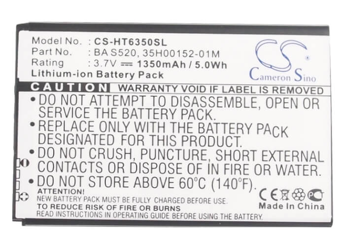 3.7V, 1350mAh, Li-ion Battery fits Verizon, Adr6350, Adr6350vw, 4.995Wh