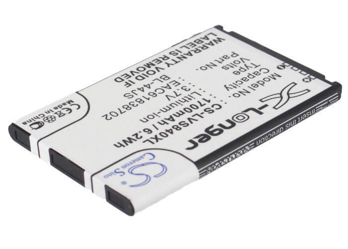 3.7V, 1700mAh, Li-ion Battery fits Lg, Cayman, Lucid, 6.29Wh