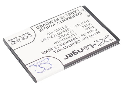 3.7V, 1600mAh, Li-ion Battery fits Verizon, Adr6350, Adr6350vw, 5.92Wh