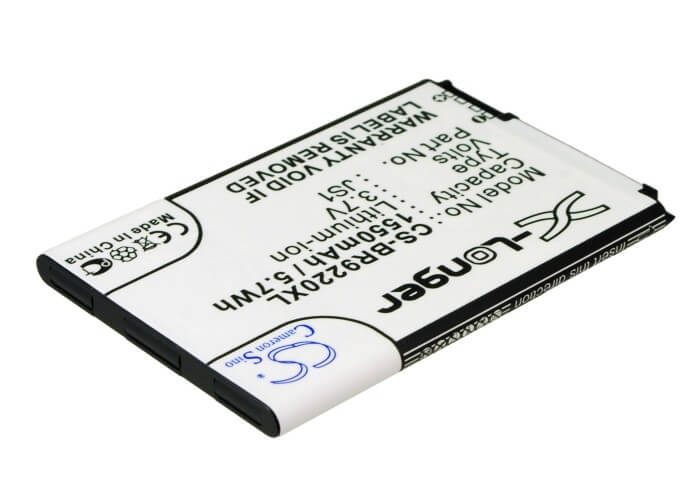 3.7V, 1550mAh, Li-ion Battery fits Blackberry, Curve 9220, Curve 9230, 5.735Wh