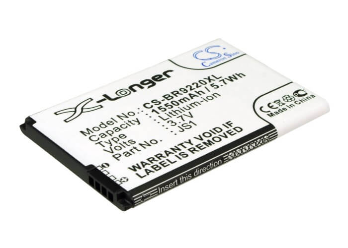 3.7V, 1550mAh, Li-ion Battery fits Blackberry, Curve 9220, Curve 9230, 5.735Wh