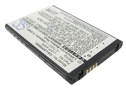 3.7V, 1500mAh, Li-ion Battery fits At&t, P505, Phoenix, 5.55Wh