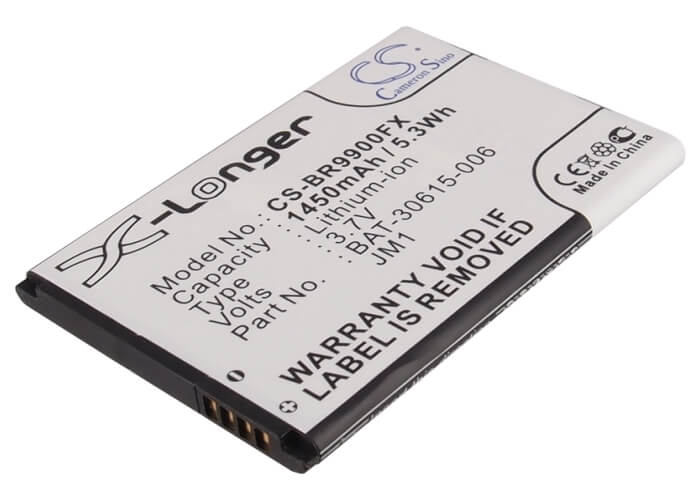 3.7V, 1450mAh, Li-ion Battery fits Blackberry, Bellagio, Bold 9790, 5.365Wh
