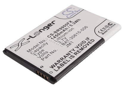 3.7V, 1450mAh, Li-ion Battery fits Blackberry, Bellagio, Bold 9790, 5.365Wh