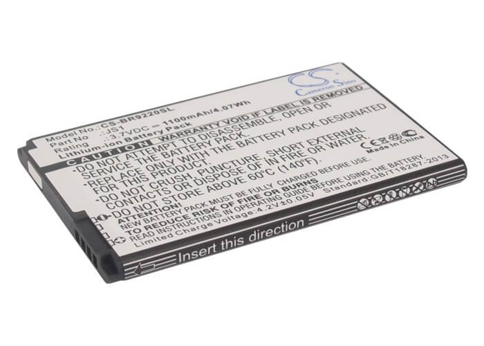 3.7V, 1100mAh, Li-ion Battery fits Blackberry, Curve 9220, Curve 9230, 4.07Wh