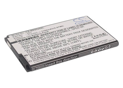 3.7V, 1100mAh, Li-ion Battery fits Blackberry, Curve 9220, Curve 9230, 4.07Wh