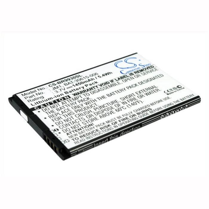3.7V, 1450mAh, Li-ion Battery fits Blackberry, Bold 9900, Bold 9930, 5.365Wh