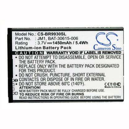 3.7V, 1450mAh, Li-ion Battery fits Blackberry, Bold 9900, Bold 9930, 5.365Wh
