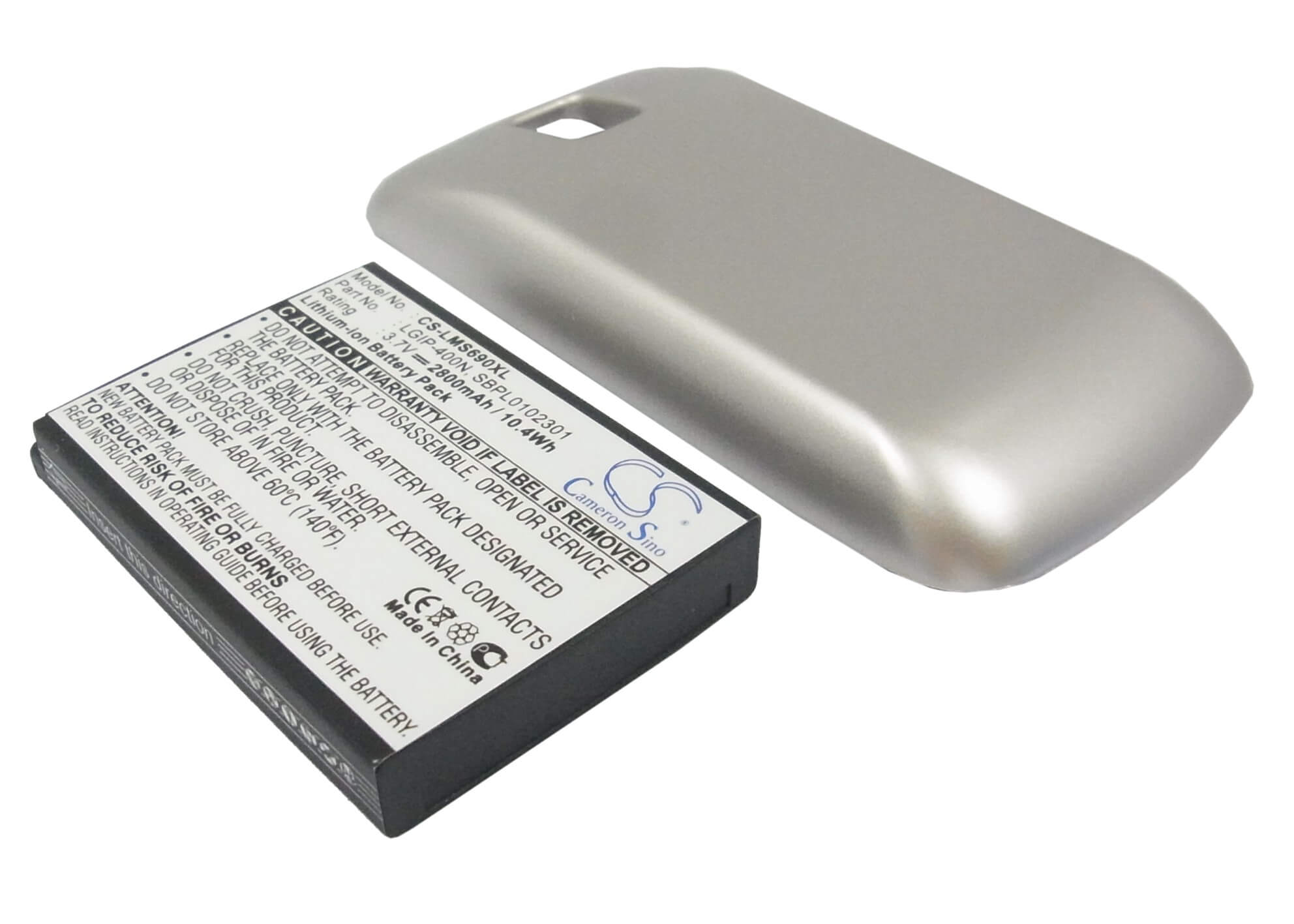 3.7V, 2800mAh, Li-ion Battery fits Lg, Ms690, Optimus M, 10.36Wh