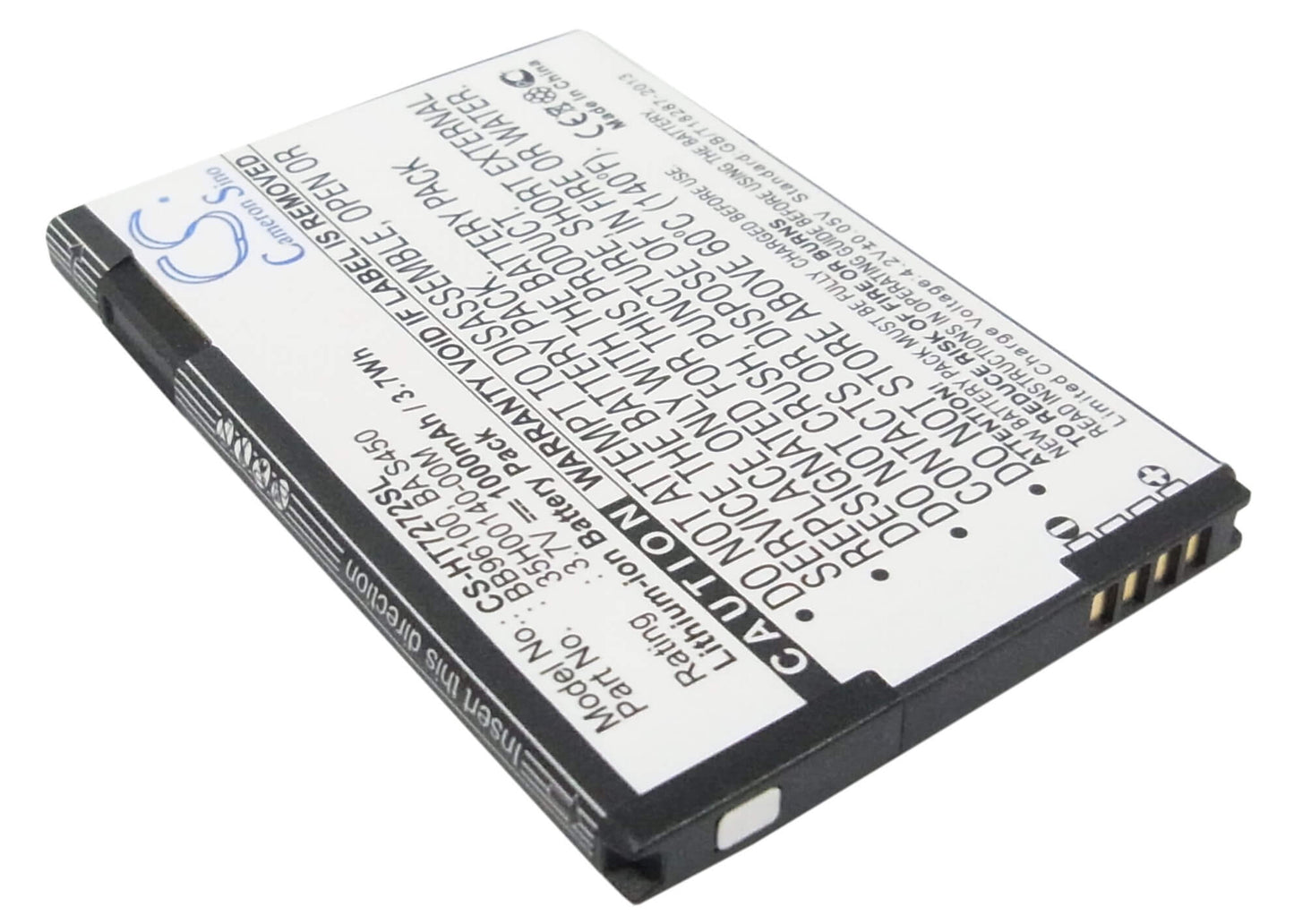 3.7V, 1000mAh, Li-ion Battery fits Htc, 7 Mozart, A315c, 3.7Wh