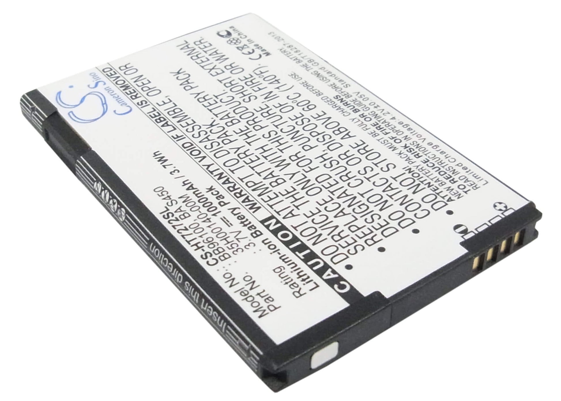 3.7V, 1000mAh, Li-ion Battery fits Htc, 7 Mozart, A315c, 3.7Wh