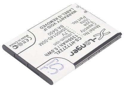 3.7V, 1350mAh, Li-ion Battery fits Htc, 7 Mozart, A315c, 4.995Wh