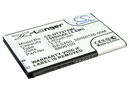 3.7V, 1500mAh, Li-ion Battery fits T-mobile, G2, 5.55Wh