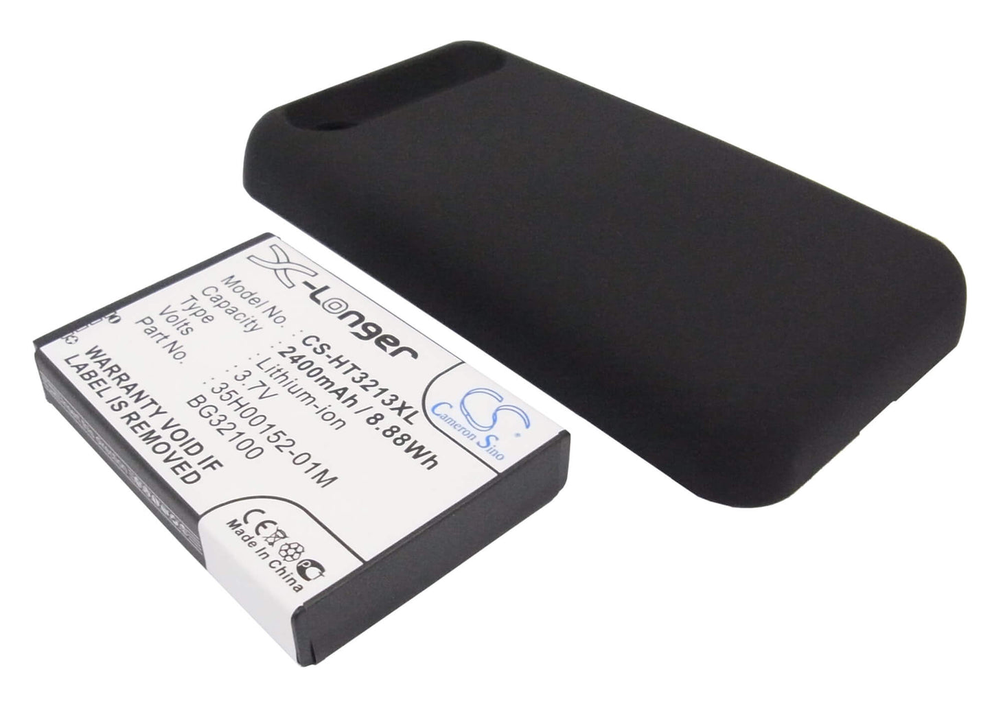 3.7V, 2400mAh, Li-ion Battery fits Htc, Incredible S, Incredible S S710e, 8.88Wh