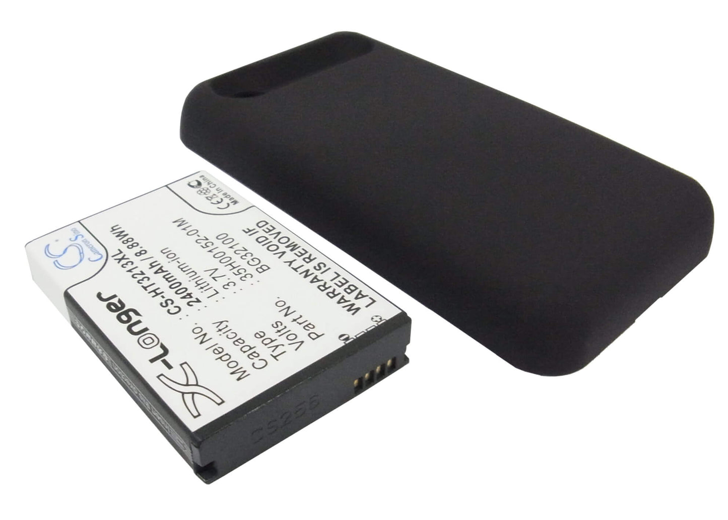 3.7V, 2400mAh, Li-ion Battery fits Htc, Incredible S, Incredible S S710e, 8.88Wh