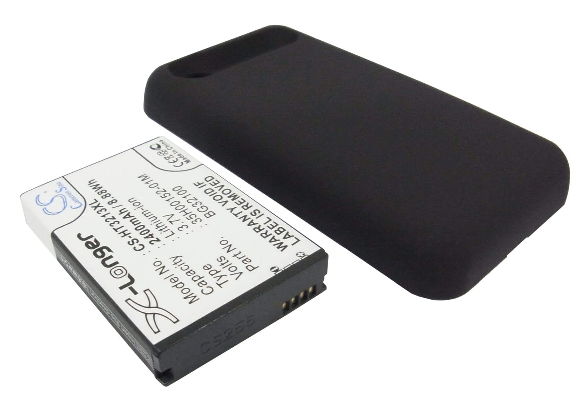 3.7V, 2400mAh, Li-ion Battery fits Htc, Incredible S, Incredible S S710e, 8.88Wh