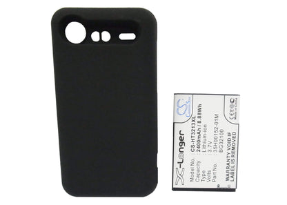 3.7V, 2400mAh, Li-ion Battery fits Htc, Incredible S, Incredible S S710e, 8.88Wh