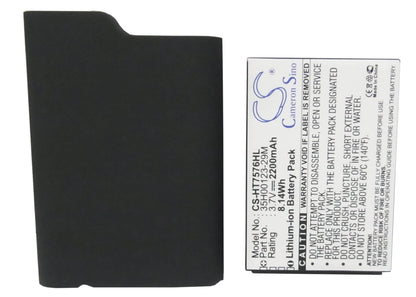 3.7V, 2200mAh, Li-ion Battery fits Htc, 7 Pro, T7576, 8.14Wh